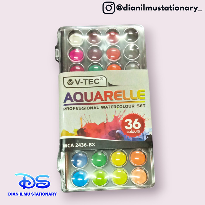 

Produk Terbaik] cat air palet V-Tec 36 warna