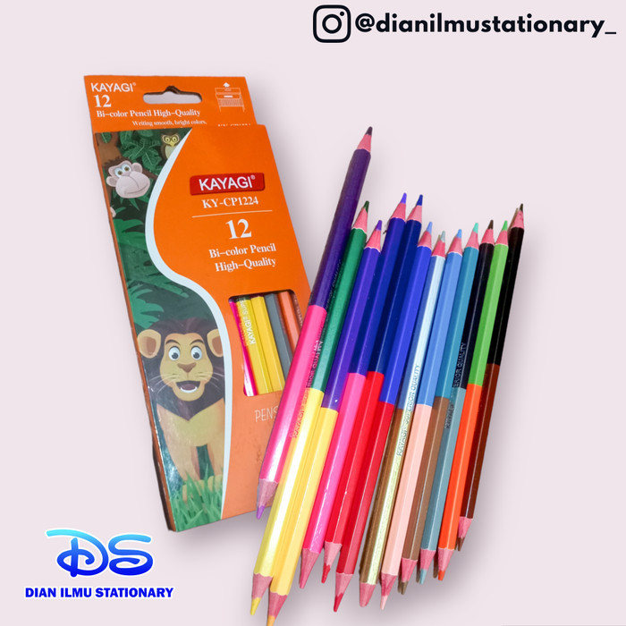 

\"\"\"\] Pensil warna kayagi 12/24 warna KY-CP1224