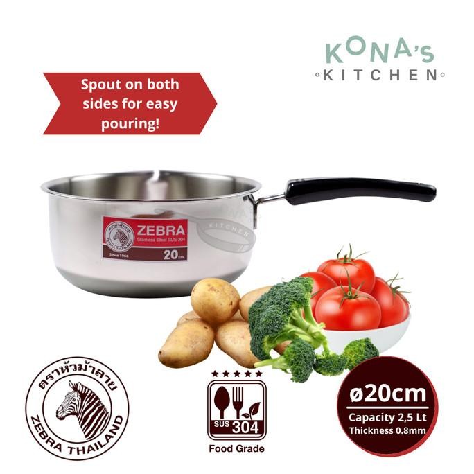 Zebra Sauce Pan 20 Cm (166306) / Panci Stainless Original Dan Terpercaya