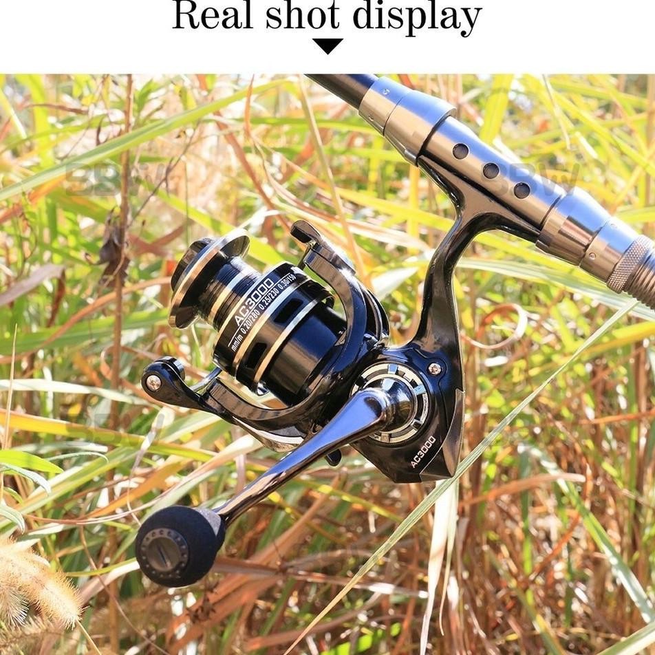 Deukio Reel Pancing Spool Metal Ac2000-7000 Spinning Reel Max Drag 8Kg Maksimum Tarikan 5.2:1 Ac2000