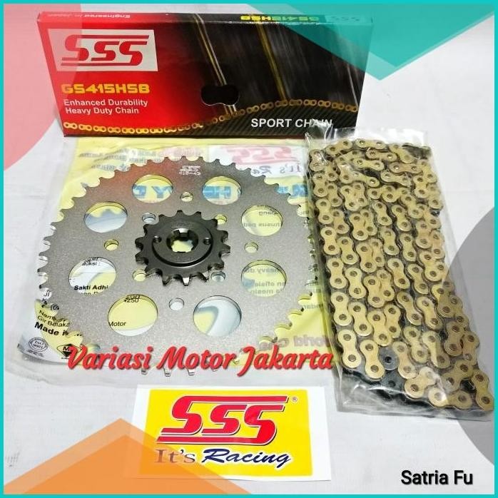 gear set SSS Satria 2 Tak 415 14 43 130 HSB Gold 11OKTZ4 sparepart