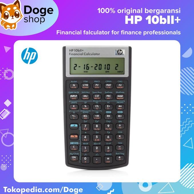 

BEBAS ONGKIR - HP 10bii+ Financial Calculator 10b 10bII 10 b II + plus Finansial Statistik NW239AA Hewlett Packard