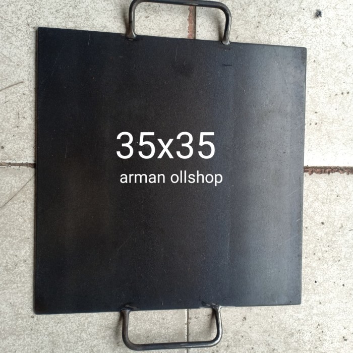 Loyang Roti Bakar / Wajan Roti Bakar Plat Baja / Panggangan Roti 35X35