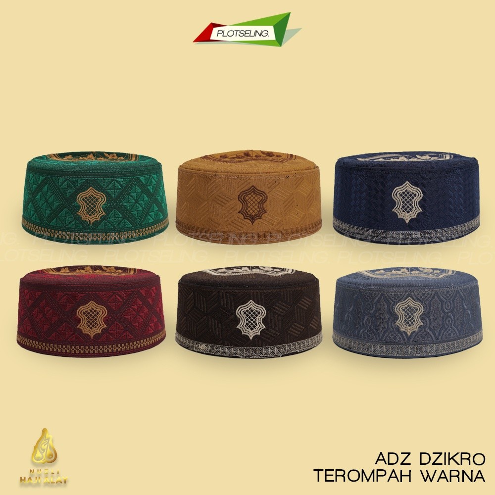 Peci Kopyah Assagofah Terompah ADZ DZIKRO WARNA Hitam Putih Biru Merah Maroon Kopiah Anak Laki Laki