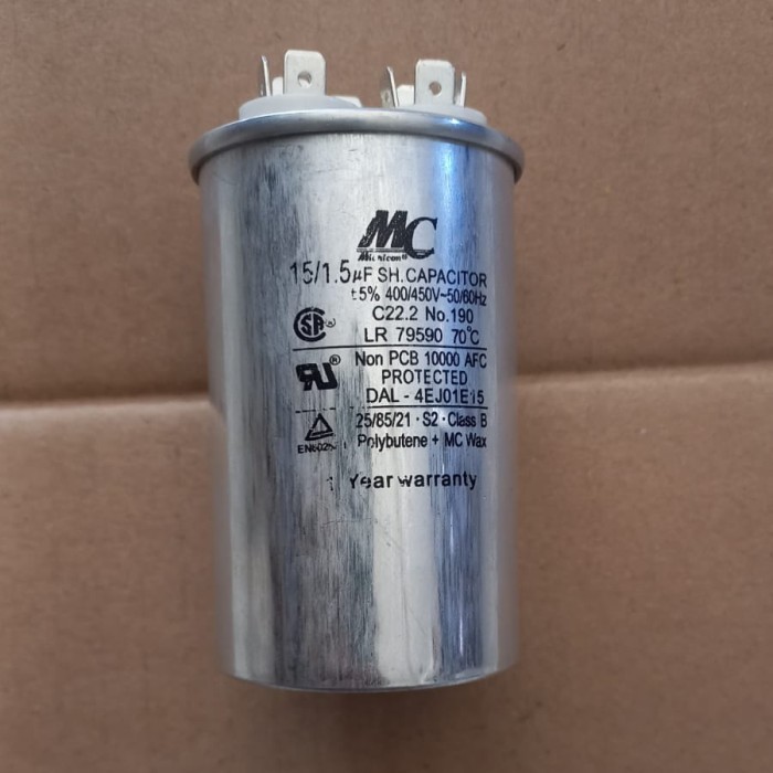 CAPASITOR AC PANASONIC LG 1/2 PK 0.5 PK