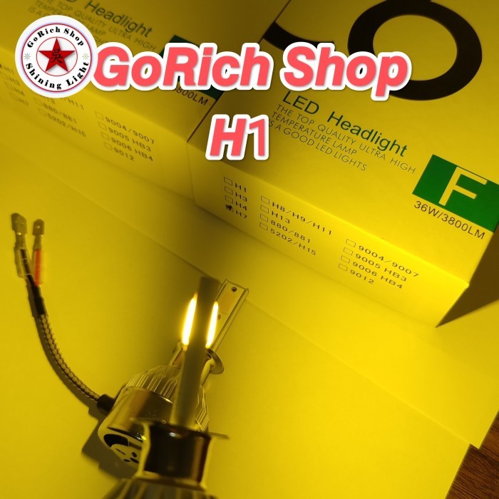 LED FOGLAMP LAMPU ANTI HUJAN KABUT SOKET H1, H7 KUNING 12 WATT