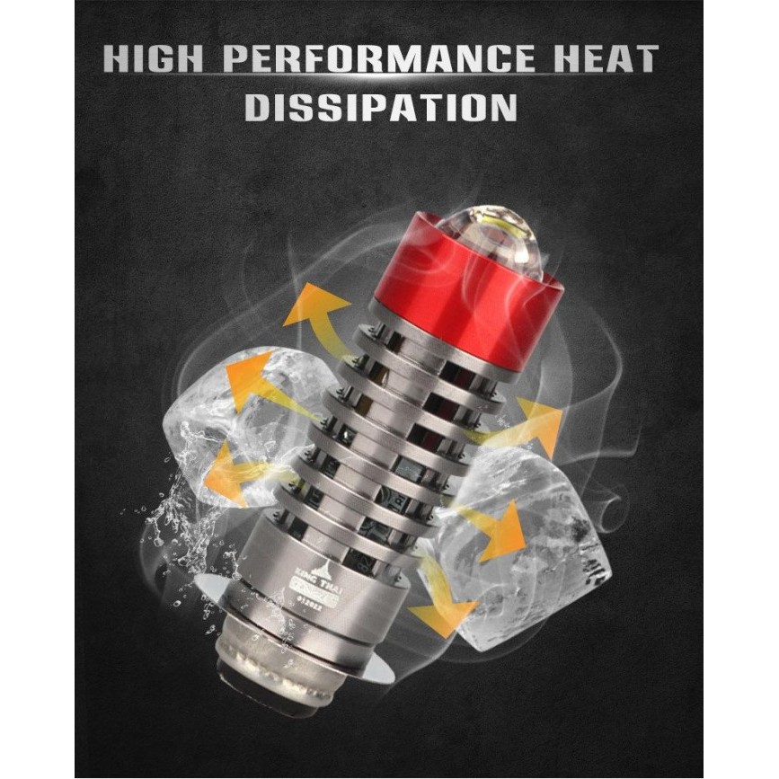 BOHLAM LAMPU LED DEPAN H6 LASER 2WARNA PUTIH KUNING 26WATT MREK AES