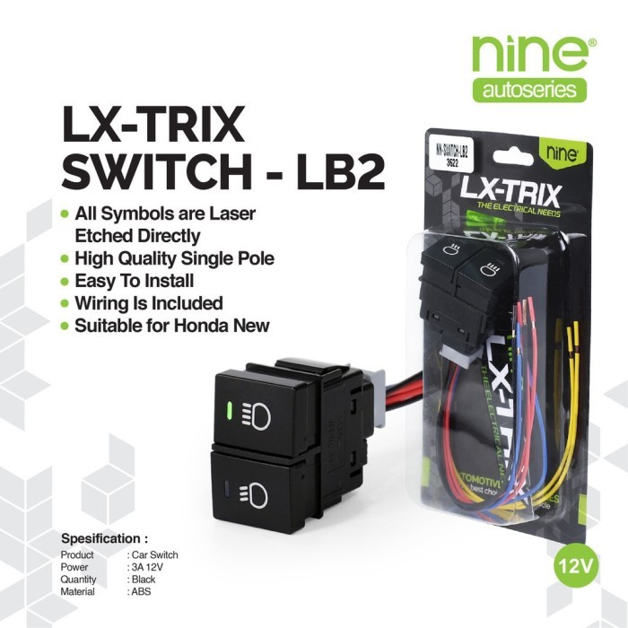 SAKLAR MOBIL HONDA FOGLAMP LAMPU TEMBAK LASER NINE LX-TRIX LB2 3 MODE