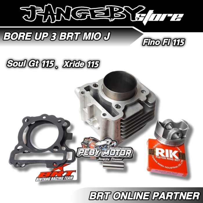 Paket Bore Up Brt 3 Mio J Fino Fi Xride Soul Gt 115 Blok Piston Brt