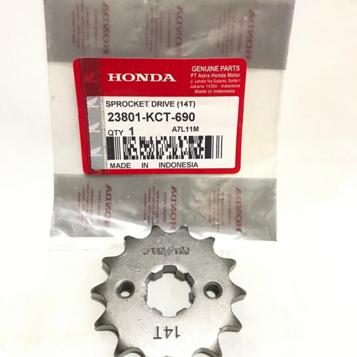 23801-KCT-690 GIR GEAR DEPAN 14T GLPRO NEOTECH MEGAPRO LAMA HIU PRIMUS