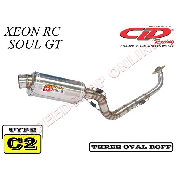Knalpot Cld Yamaha Xeon Xeon Rc Original Type C2 Oval Doff