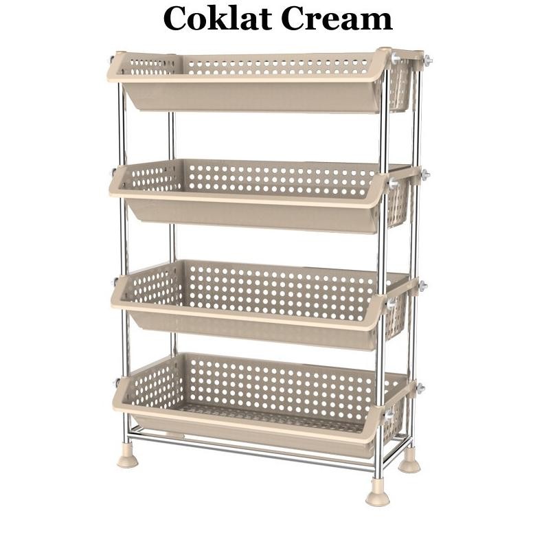 RAK JUMBO VALENTINO KERANJANG PLASTIK RAK SALON NAIBA PREMIUM RAK SERBAGUNA RAK JAJANAN