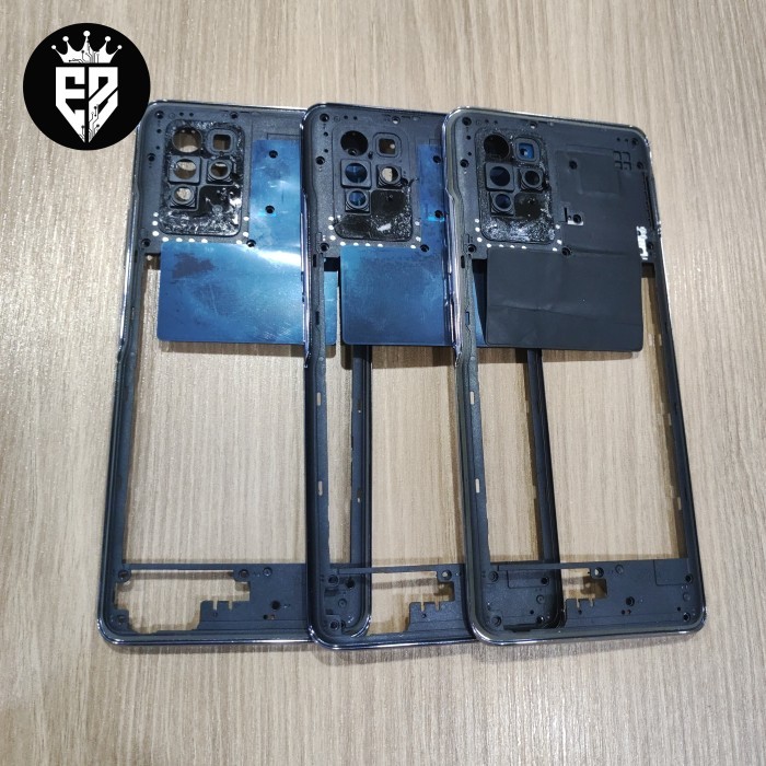 MIDDLE FRAME TULANG RANGKA INFINIX NOTE 10 PRO X695 ORIGINAL COPOTAN-HITAM