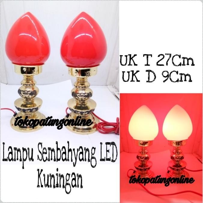 

Ready Lampu LED Sembahyang Merah Kuningan Taiwan