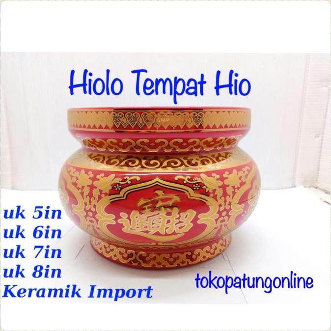 

Ready Hiolo Tempat Hio Keramik Merah 5in
