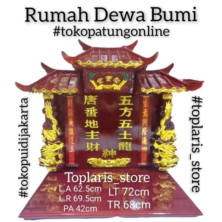 

Ready Rumah Dewa Bumi Tutikong Timbul 60x40