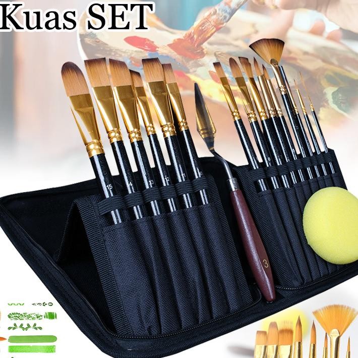 

12 Set Kuas Alat Lukis Set Art Brush Set Kuas Lukis -Lengkap Xing