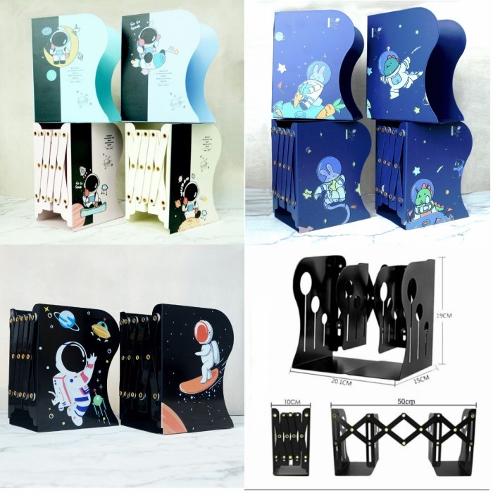 Andra - Sandaran Pembatas Buku Besi Book End Book Holder Pembatas Buku