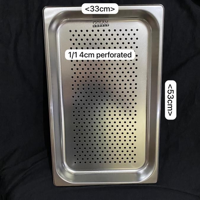 Promo gastronom insert food pan stainless 1/1 4cm perforated