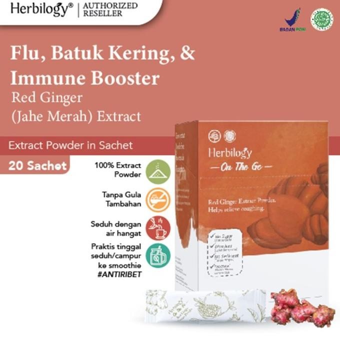 

Ready Herbilogy Red Ginger Powder On The Go - Jahe Merah Bubuk 20 sachet