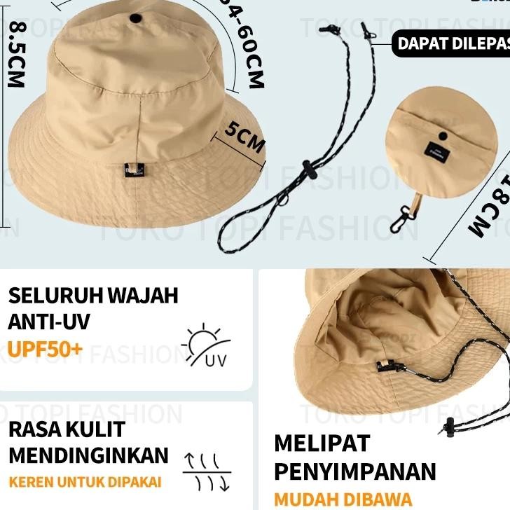 Buet Hat Topi Wanita Korea Dapat Dilipat Topi Dewasa Wanita Dapat Disesuaikan Topi Sport Wanita Outd