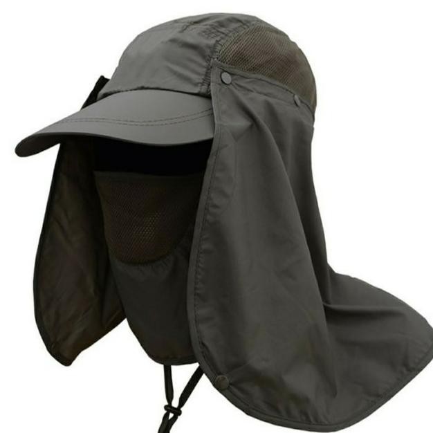Topi Anti Uv Matahari Topi Pancing Hunting Anti Panas Topi  - Topi Anti Panas Matahari Outdoor - Top
