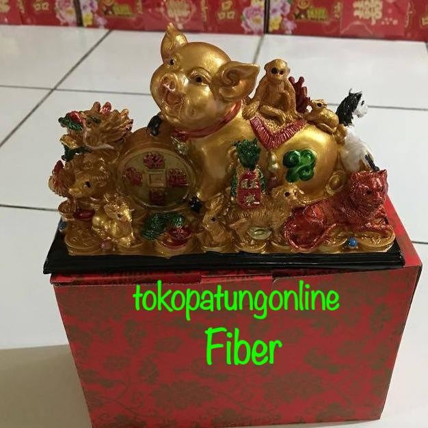 

Ready Patung Shio Babi Set 12 Shio Pajangan Fengshui