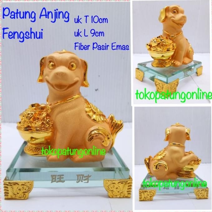 

Ready Patung Anjing Fengshui Pasir Emas 010