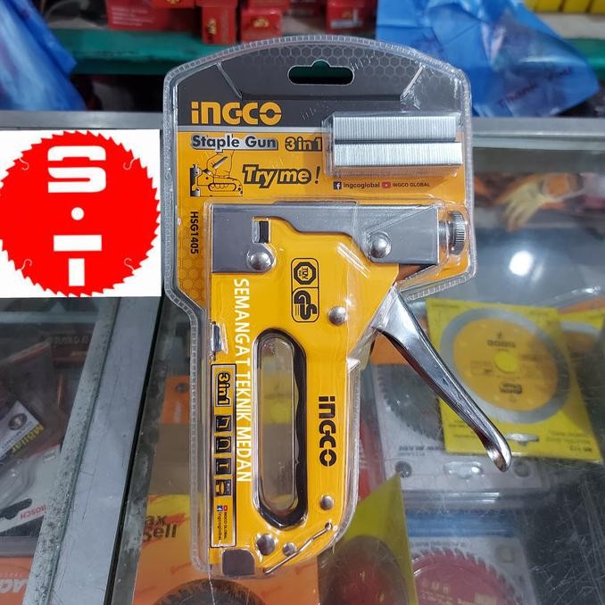 

HSG1405 PAKU STAPLES HEKTER GUN TACKER TEMBAK MANUAL GUN 3 IN 1 INGCO ORIGINAL DAN TERPERCAYA