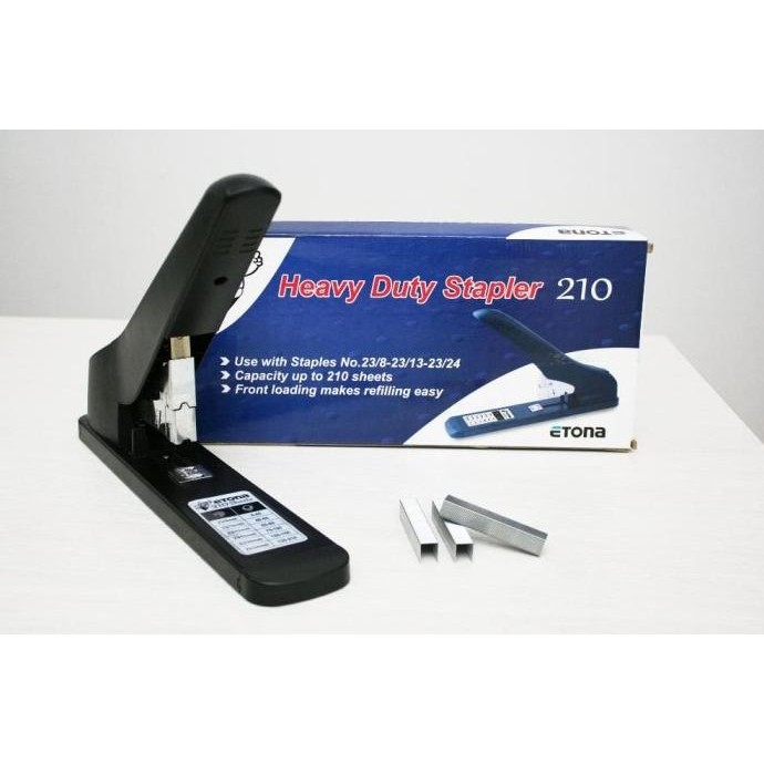 

STAPLER HEAVY DUTY ETONA 210 ALAT STAPLES JILID 210 LEMBAR ORIGINAL DAN TERPERCAYA