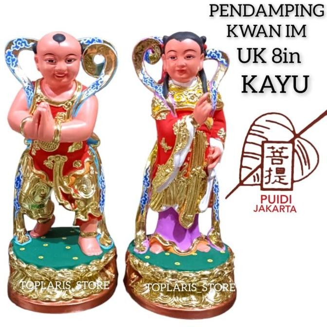 

Ready Patung Pendamping Kwan Im Kayu 8in 023