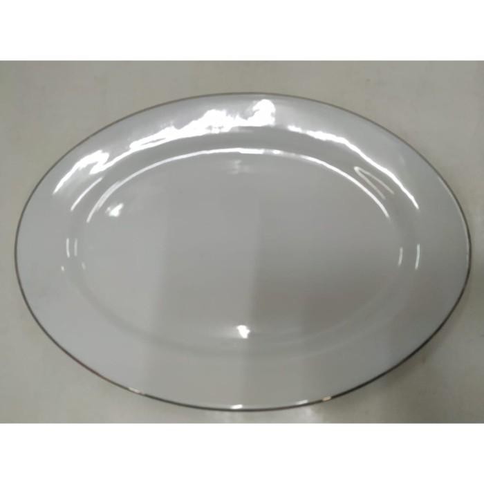 Piring Saji Ikan Oval Keramik 14 Inc 35Cm I Piring Keramik Oval 14"