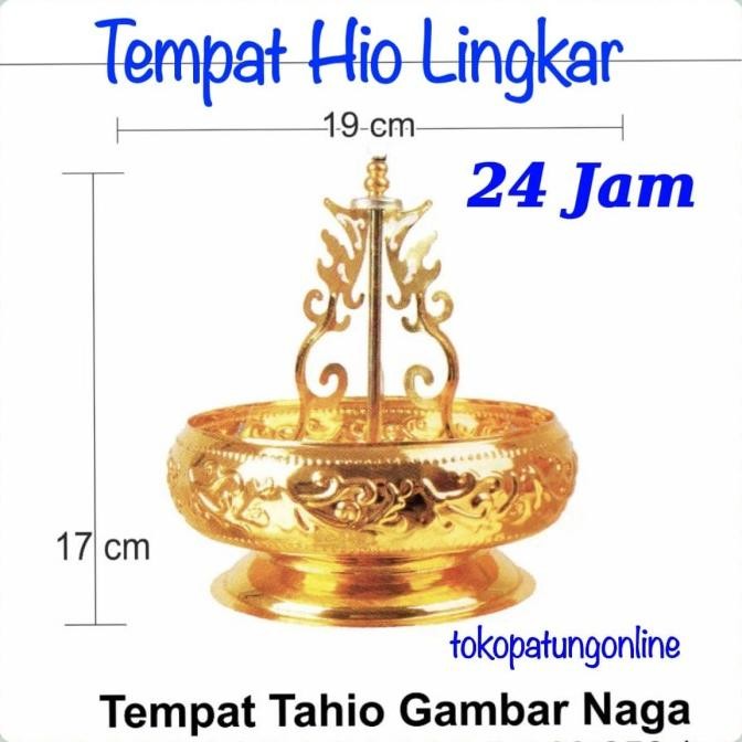 

Ready Tempat Hio Lingkar Motif Naga 24 Jam