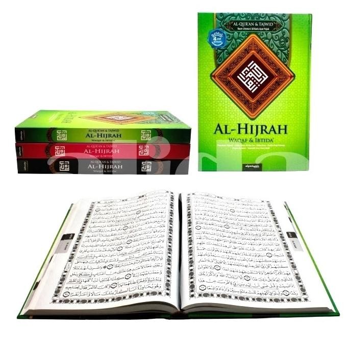 

siap kirim alquran al-hijrah waqaf ibtida uk besar a4, al-quran alhijrah alfasyam