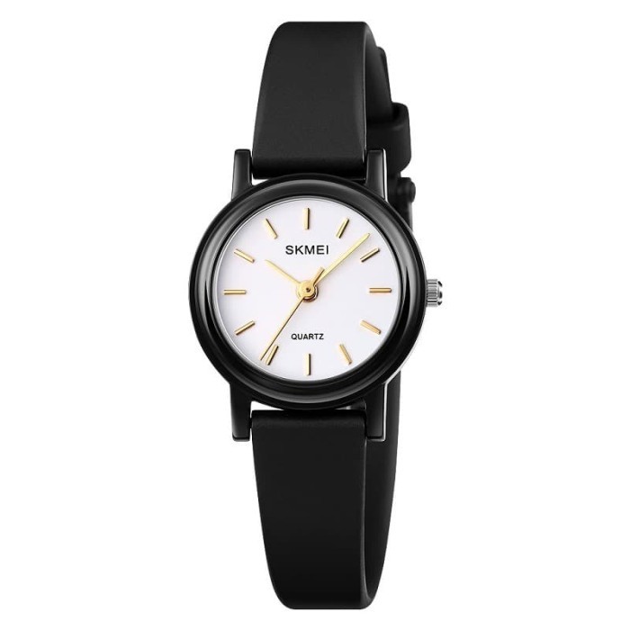 [BISA KIRIM LANGSUNG ] Jam Tangan Wanita Kulit SKMEI 1659 Gold Angka Analog Casual G8A59