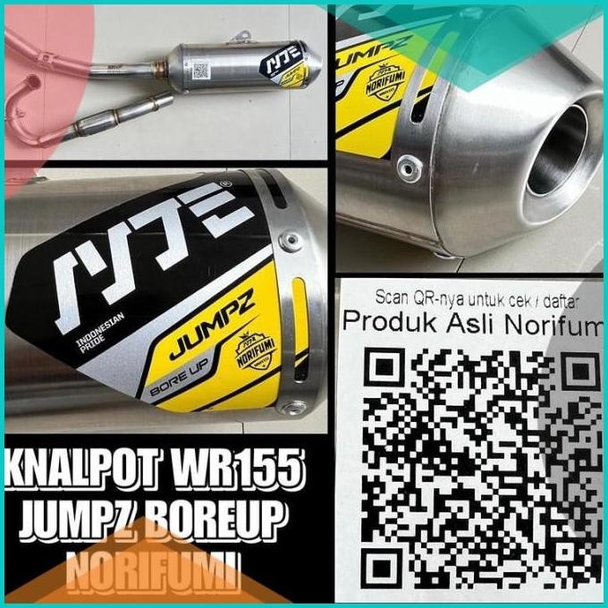 KNALPOT WR155 JUMPZ BORE UP NORIFUMI ORIGINAL 11OKTZ4 perkakas