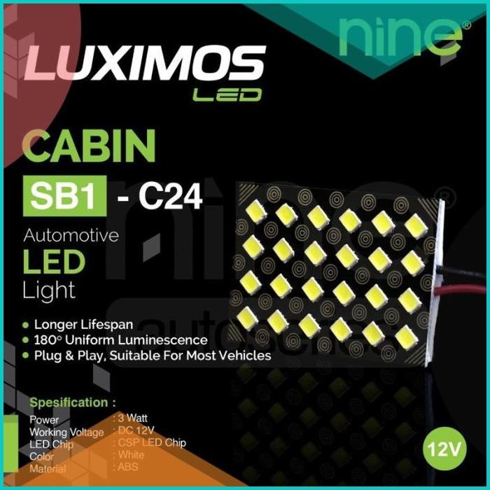 LAMPU CABIN MOBIL UNIVERSAL NINE LUXIMOS LED SB1 C24 - NINE AUTOSERIES
