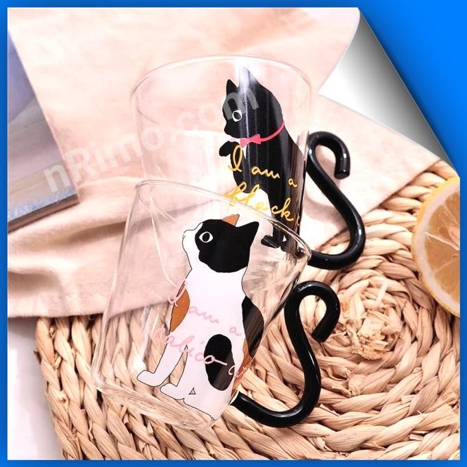 Gelas Cangkir Kucing Lucu Mug Unik dan Lucu Kucing Kopi Teh Cafe 250ml
