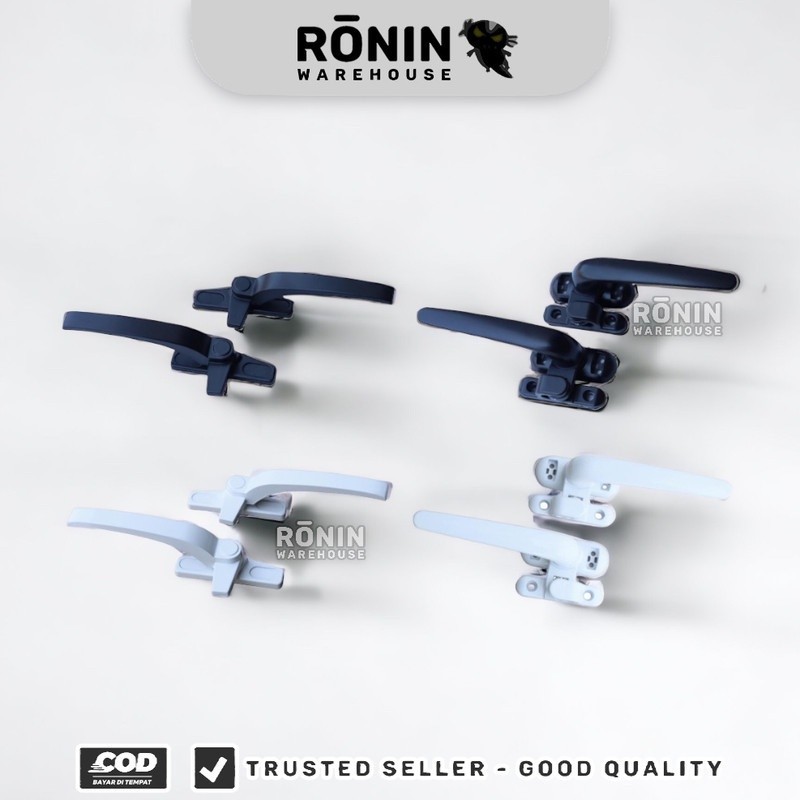 MULLER Grendel Rambuncis Hitam Putih Kanan Kiri Kunci 1009 1002B Jendela Panolet