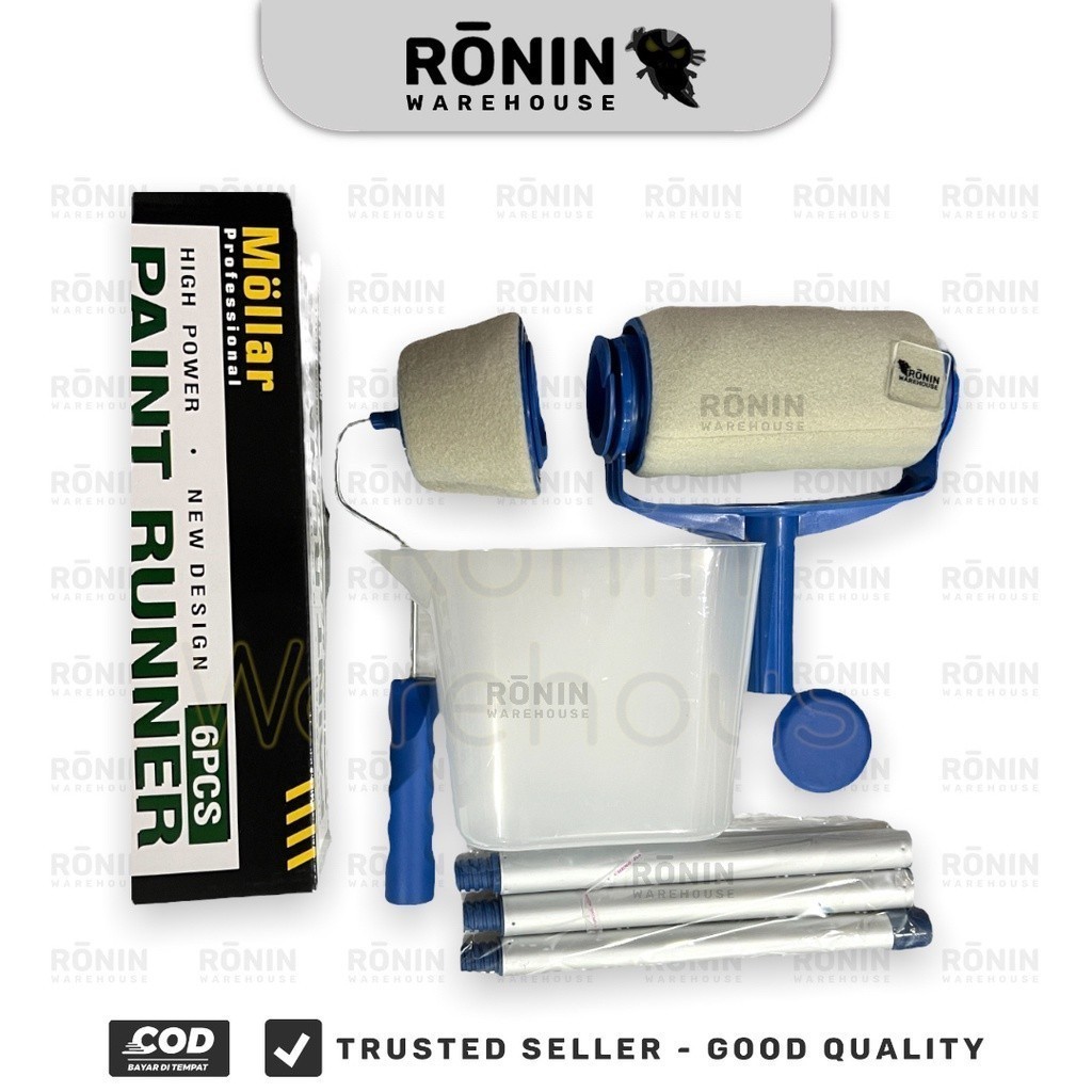 MOLLAR Kuas Roll Rol Cat Tembok Paint Roller Kit