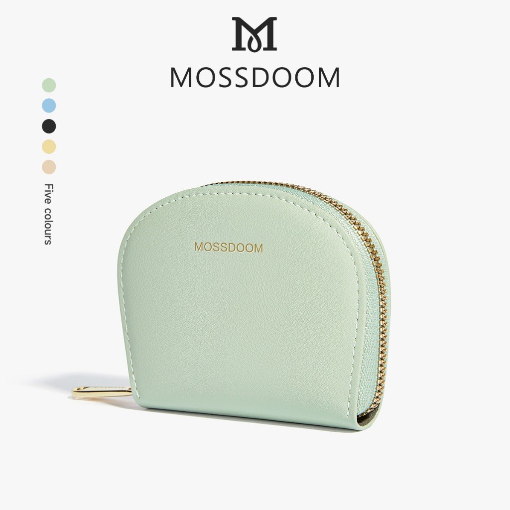 MOSSDOOM Dompet Kartu Elfrea Card Holder Setengah Bulat Wallet Zip Wanita