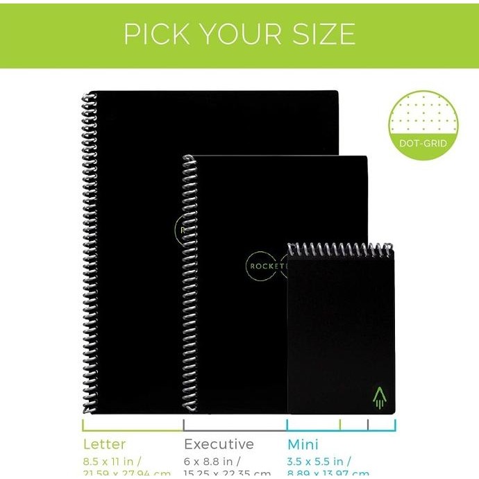 

ROCKETBOOK CORE SMART REUSABLE NOTEBOOK, DAPAT DITULIS BERULANG-ULANG