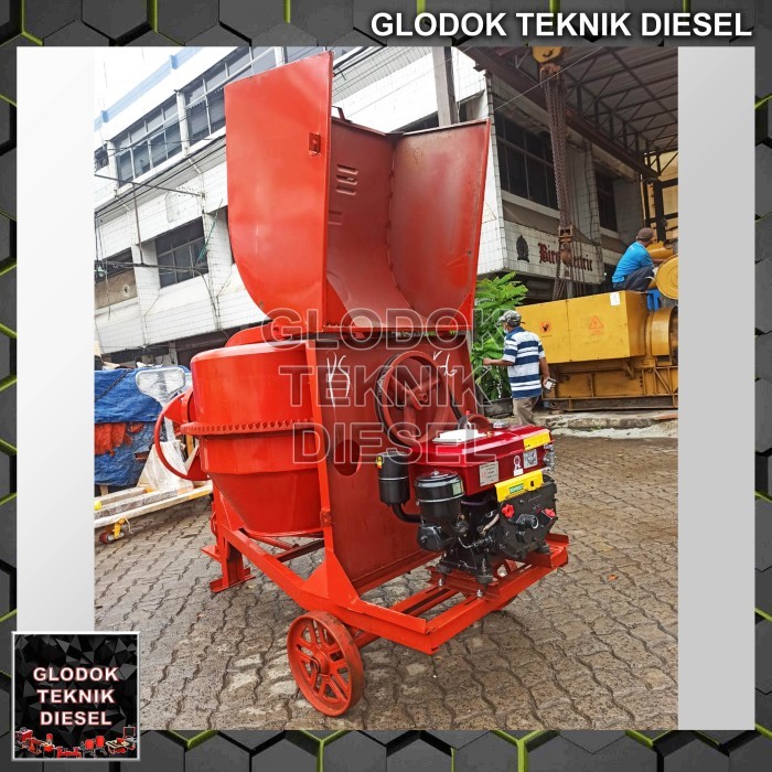 MESIN MOLEN 500 LITER + DIESEL 8 PK MOLEN SEMEN BETON TERBAIK