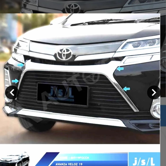 List Grill Tengah Avanza Veloz 2019-2021 (3Pcs)