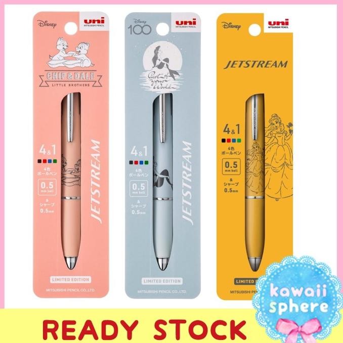 

Uni Jetstream Disney Limited Edition | 4 & 1 Mechanical Pencil | 0.5 mm | Chip&Dale / Ariel / Belle | Ready Stock Handcarry Japan