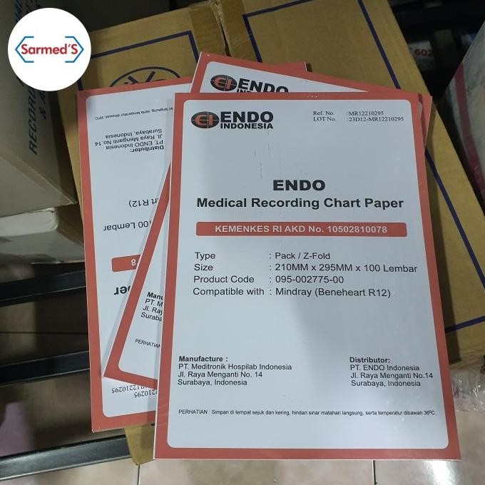 Kertas ECG R 12 Mindray / Paper ECG R 12 / Kertas 210 x 295 x 100 Endo
