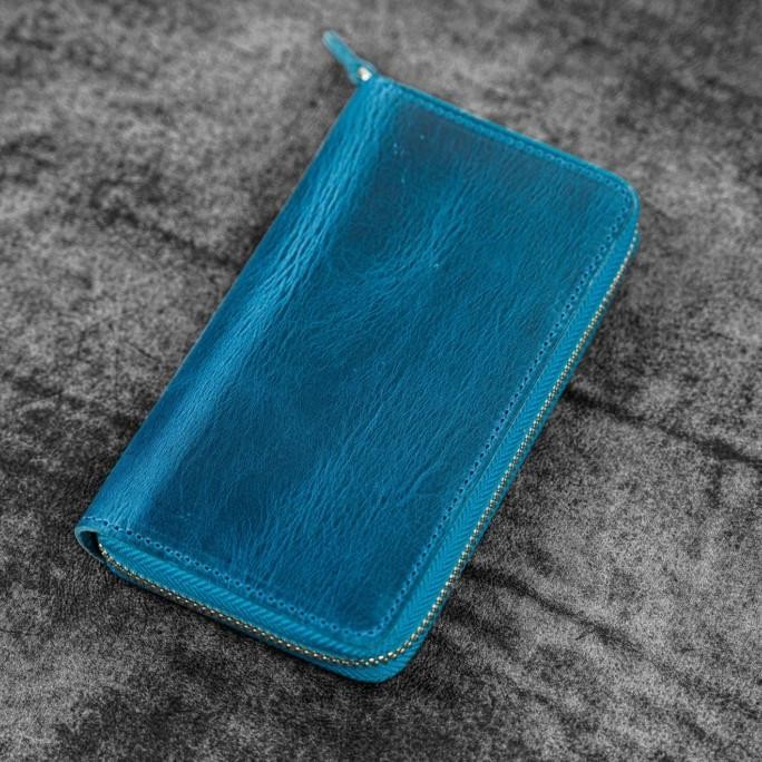 TERBARU - GALEN LEATHER Leather Zippered 3 Slots Pen Case