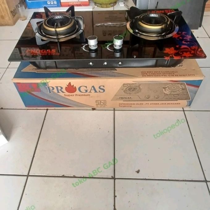 KOMPOR GAS TANAM 2 TUNGKU KACA PROGAS PG 569