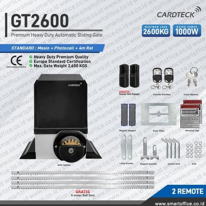 TERMURAH - 2600kg Heavy Duty Industrial AC Motor Sliding Gate Cardteck GT2600