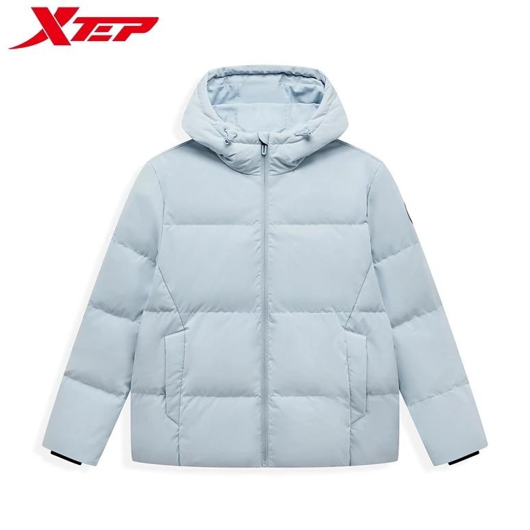 Xtep Down Jacket For Women 2024 Winter Warm Soft Coat Trendy Retro Comfortable Tops 876428190123